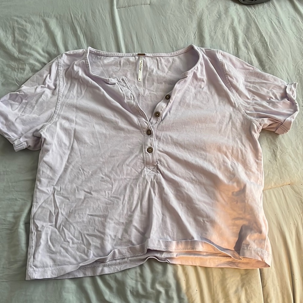 Purple free people crop top